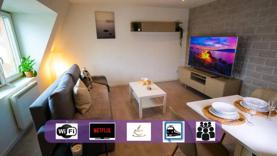 # Le 4 # Tres Beau Appartement T3 Neuf, Tout Confort, Mulhouse Centre Ville Kültér fotó